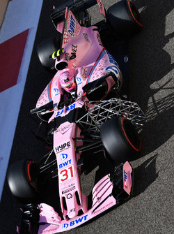 Esteban Ocon, Sahara Force India VJM10 with aero sensor
