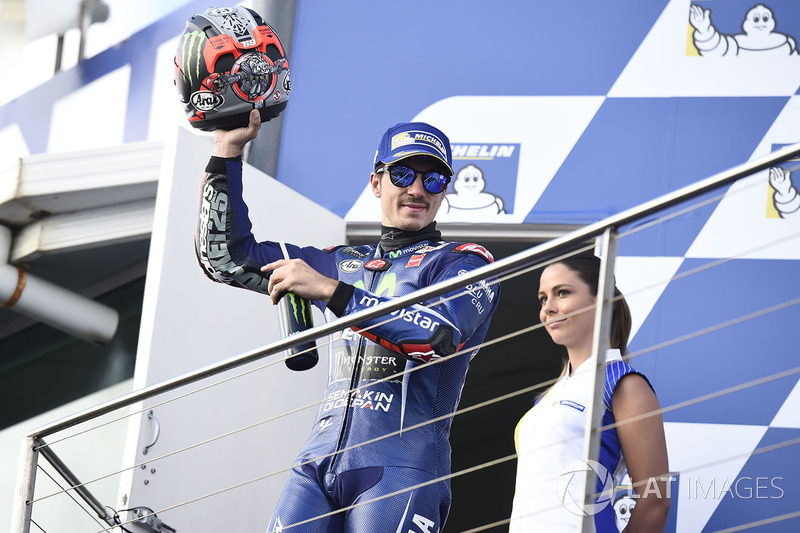 Podium: tercero, Maverick Viñales, Yamaha Factory Racing