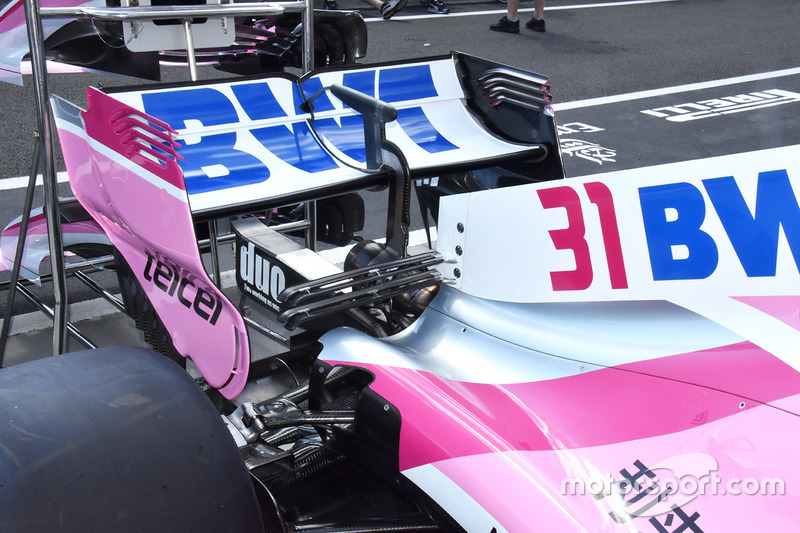 Force India VJM11 rear wing detail