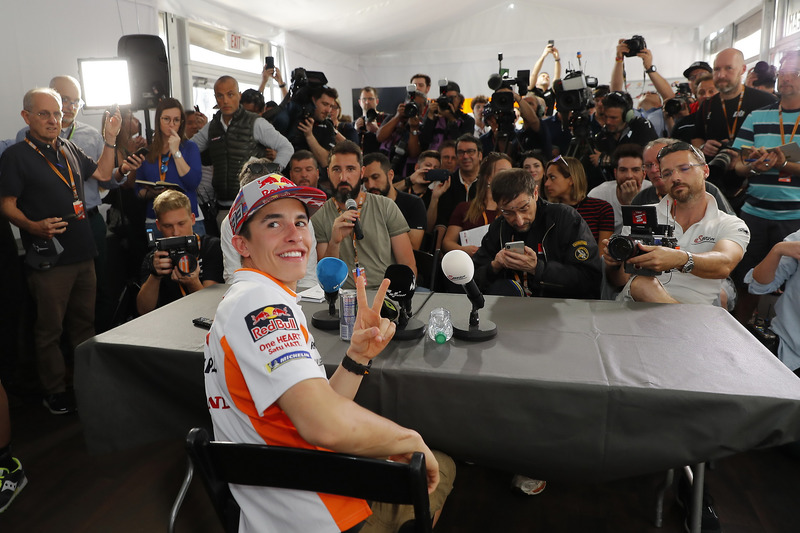 Marc Marquez, Repsol Honda Team with the media