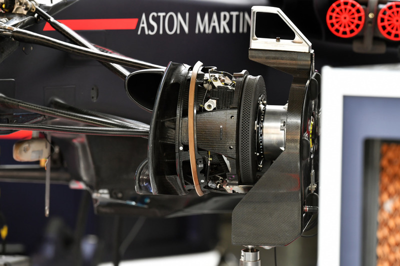 Detalle del buje de rueda Red Bull Racing RB14
