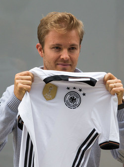 Nico Rosberg, Mercedes AMG F1 with a Germany football shirt