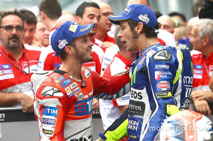 Ganador, Andrea Dovizioso, Ducati Team, segundo, Valentino Rossi, Yamaha Factory Racing