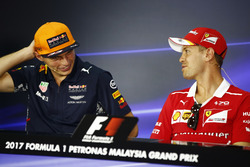 Max Verstappen, Red Bull Racing, Sebastian Vettel, Ferrari, in the FIA press conference
