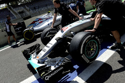 Le auto di Lewis Hamilton, Mercedes AMG F1 W07 Hybrid e Valtteri Bottas, Williams FW38