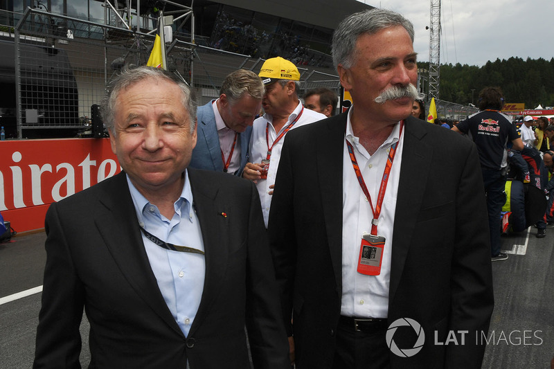 Jean Todt, FIA President, Chase Carey, Chief Executive Officer, Executive Chairman of the Formula One Group