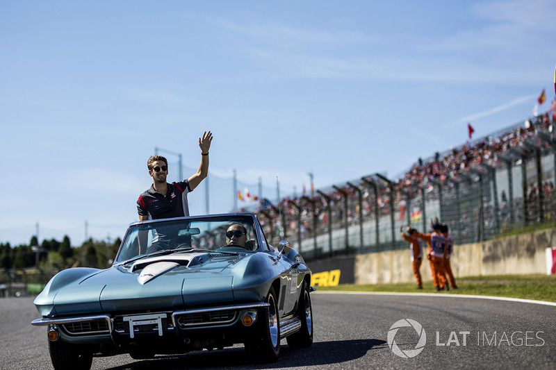 Romain Grosjean, Haas F1 on the drivers parade
