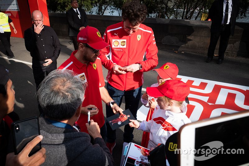 Sebastian Vettel, Ferrari, Mattia Binotto