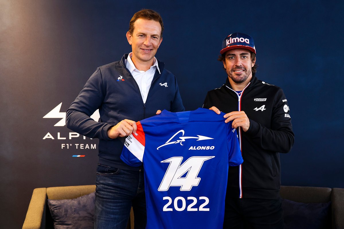 Laurent Rossi, CEO, Alpine, Fernando Alonso, Alpine