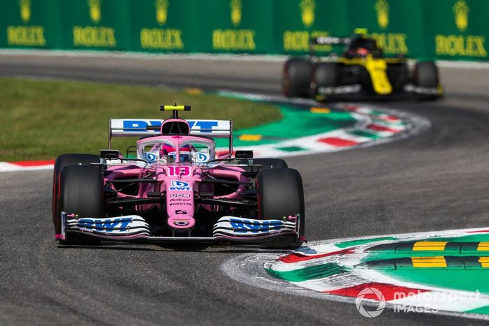Lance Stroll, Racing Point RP20, Esteban Ocon, Renault F1 Team R.S.20