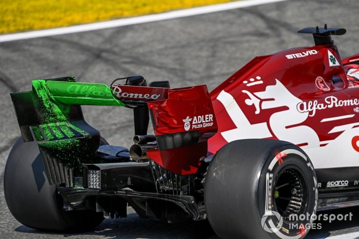 Parafina en el coche de Kimi Raikkonen, Alfa Romeo Racing C39