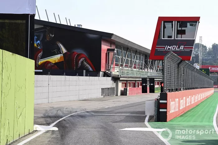 Pit exit and race control booth