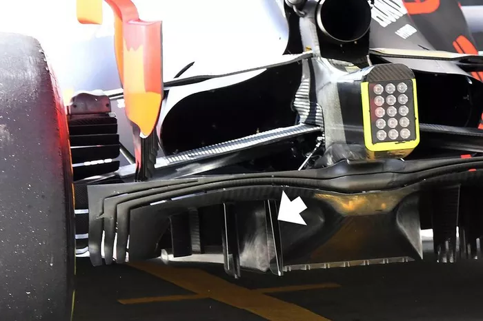 Le diffuseur de la Red Bull Racing RB15
