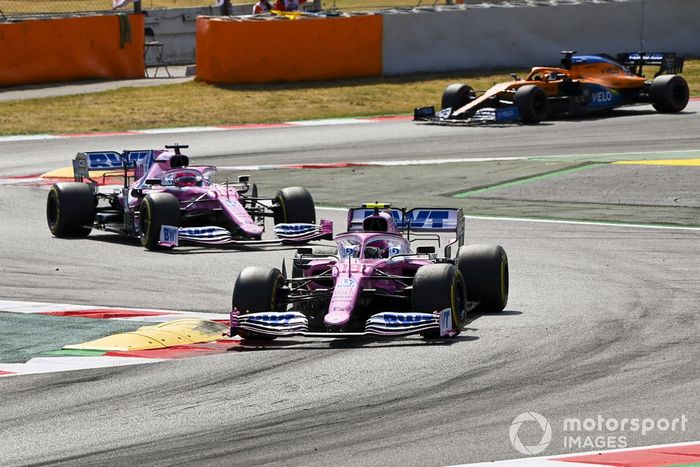 Lance Stroll, Racing Point RP20, Sergio Pérez, Racing Point RP20