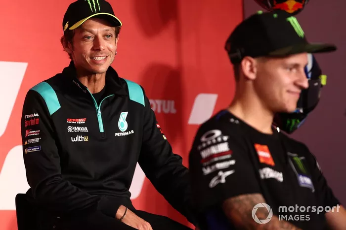 Valentino Rossi, Petronas Yamaha SRT, 	
Fabio Quartararo, Yamaha Factory Racing  