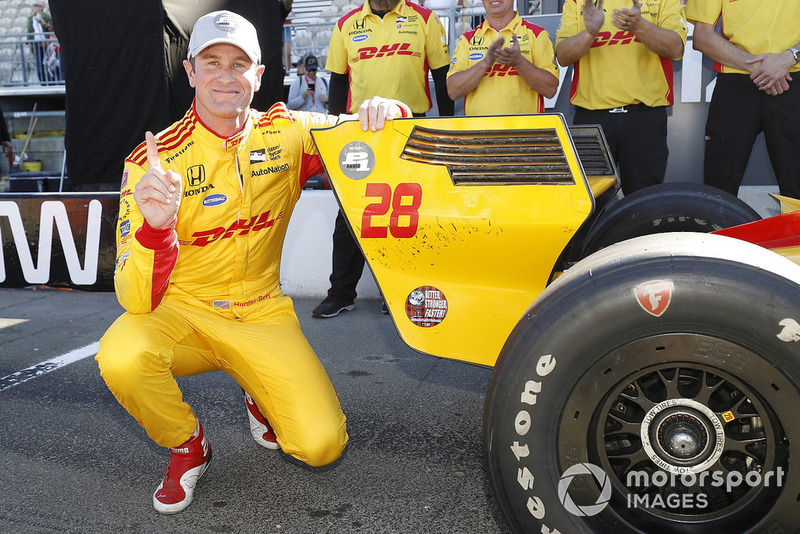 Ganador de la pole Ryan Hunter-Reay, Andretti Autosport Honda