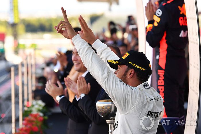 Ganador, Lewis Hamilton, Mercedes AMG F1 celebra