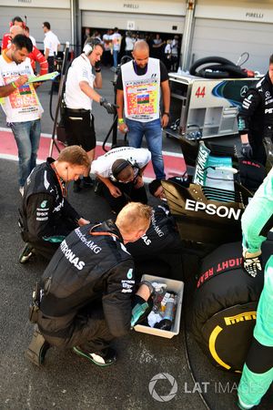 El coche de Lewis Hamilton, Mercedes AMG F1 W08