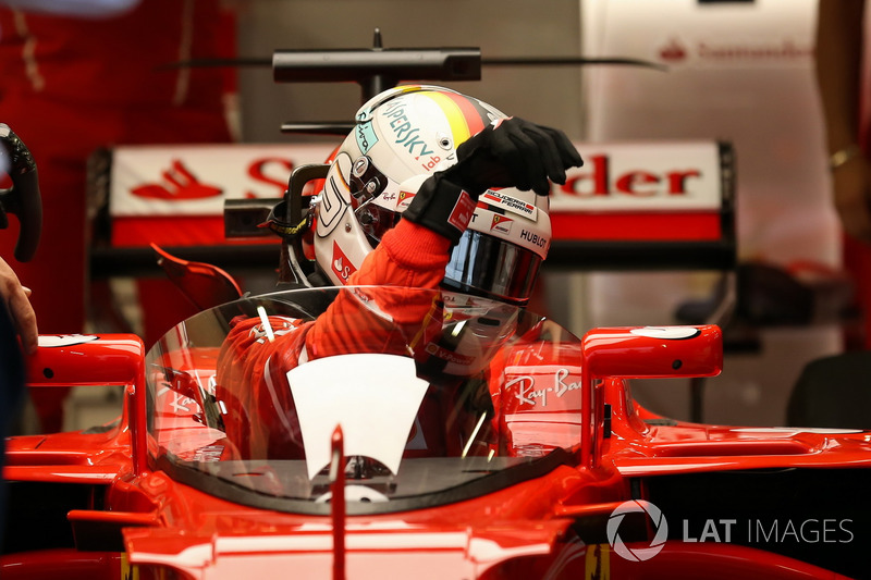 Sebastian Vettel, Ferrari SF70H, cockpit shield