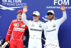 Sıralama turları ilk 3 Pole: Valtteri Bottas, Mercedes AMG F1, 2. Sebastian Vettel, Ferrari, 3. Lewi