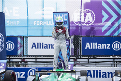 Lucas di Grassi, Audi Sport ABT Schaeffler, celebrates in Parc Ferme after winning the race