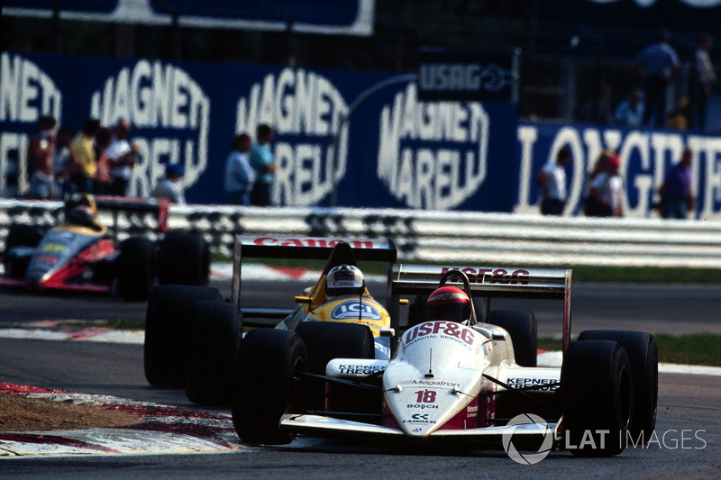 Eddie Cheever, Arrows, y Jean Louis Schlesser, Williams