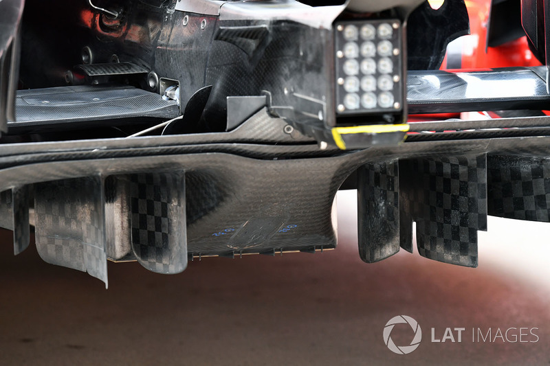 Ferrari SF71H detalle del difusor trasero