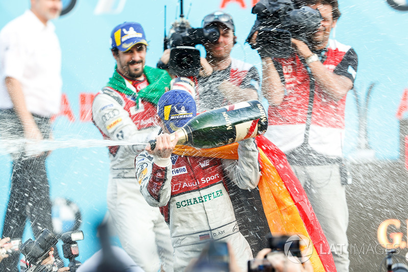 Perayaan podium ePrix Berlin
