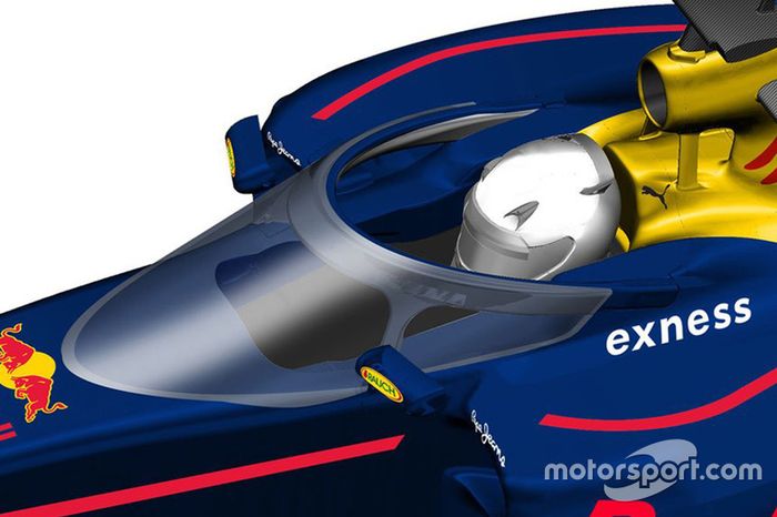 Proteção de cockpit da Red Bull