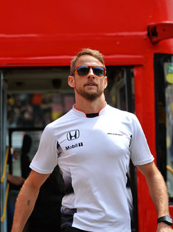 Jenson Button, McLaren en el desfile de pilotos