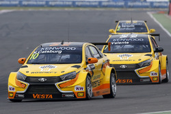 Nicky Catsburg, LADA Sport Rosneft, Lada Vesta, Hugo Valente, LADA Sport Rosneft, Lada Vesta, Gabriele Tarquini, LADA Sport Rosneft, Lada Vesta en MAC3.