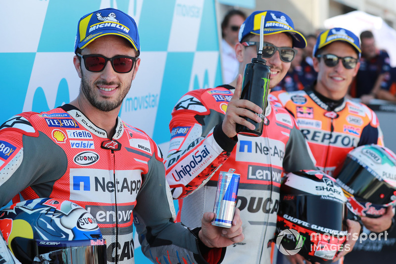 Володар поул-позиції Хорхе Лоренсо, Ducati Team, друге місце Андреа Довіціозо, Ducati Team, третє місце Марк Маркес, Repsol Honda Team
