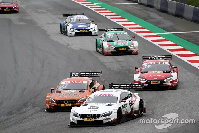Paul Di Resta, Mercedes-AMG Team HWA, Mercedes-AMG C63 DTM, Lucas Auer, Mercedes-AMG Team HWA, Mercedes-AMG C63 DTM, René Rast, Audi Sport Team Rosberg, Audi RS 5 DTM  