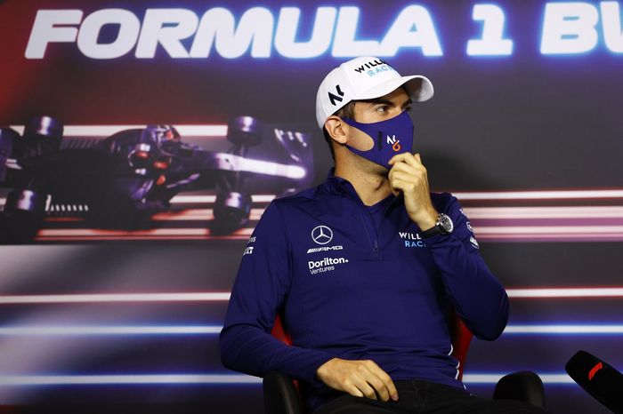 Nicholas Latifi, Williams durante la conferencia de prensa