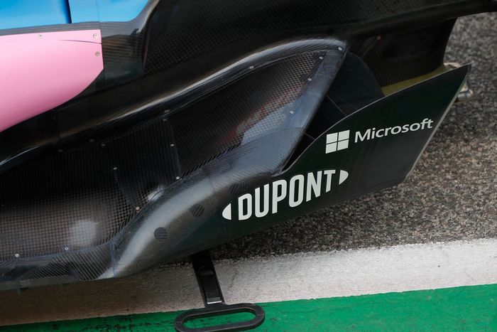 Detalle de los sidepods Alpine A522
