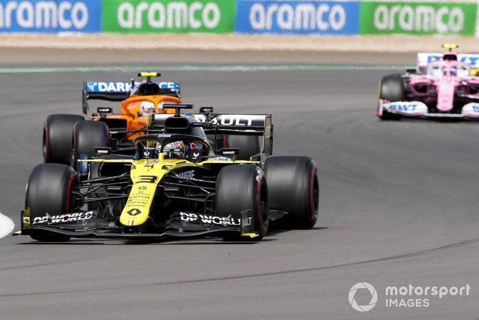 Daniel Ricciardo, Renault F1 Team R.S.20, Lando Norris, McLaren MCL35, Lance Stroll, Racing Point RP20