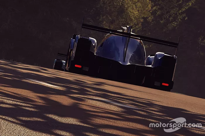 Acciones en la pista al atardecer