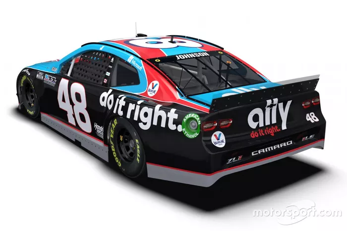 Jimmie Johnson Ally throwback livery