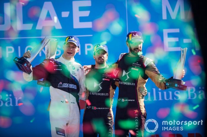 Podio: ganador de la carrera Antonio Felix da Costa, DS Techeetah segundo lugar Maximilian Günther, BMW I Andretti Motorsports, tercer lugar Jean-Eric Vergne, DS Techeetah
