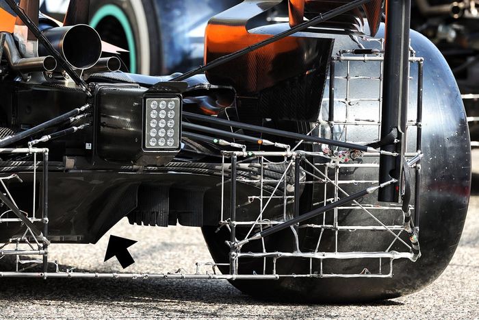Detalle trasero del McLaren MCL35M