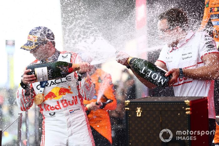 Lando Norris, McLaren, Oscar Piastri, McLaren, Max Verstappen, Red Bull Racing