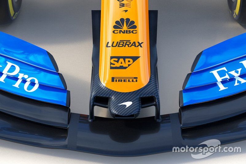 Vue détaillée de la McLaren MCL34