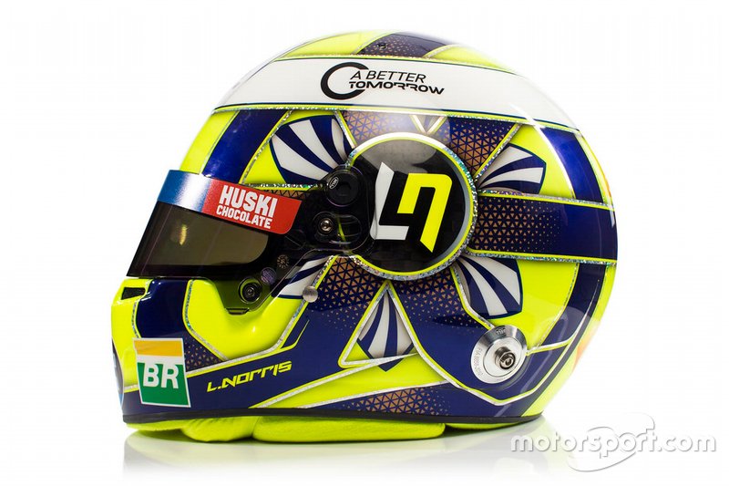 Il casco di Lando Norris, McLaren