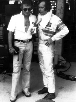 Ligier designer, Gerard Ducarouge chats to Emerson Fittipaldi, Copersucar F5A-Ford