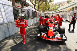 Kimi Raikkonen, Ferrari SF70H, en pole position