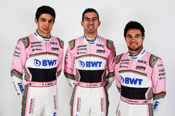 Nicholas Latifi, Sahara Force India F1, Esteban Ocon, Sahara Force India F1 and Sergio Perez, Sahara Force India