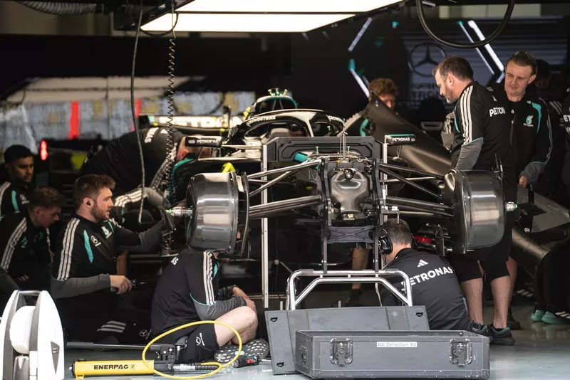 Het Mercedes-team