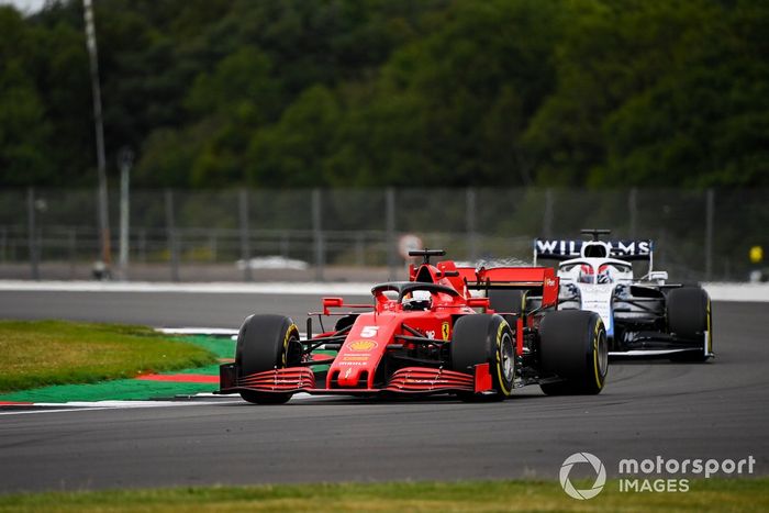 Sebastian Vettel, Ferrari SF1000, George Russell, Williams FW43