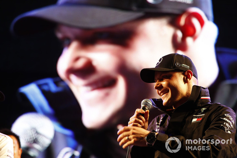 Valtteri Bottas, Mercedes AMG F1, on stage