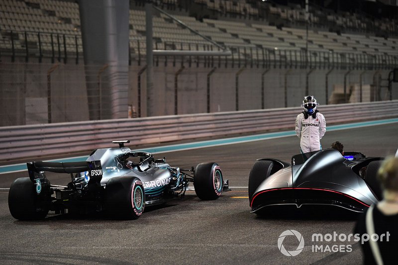 Valtteri Bottas, Mercedes-AMG F1 W09 et le concept-car Mercedes-Benz EQ Silver Arrow 